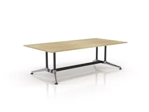 OL Modulus Twin Post Chrome Collar Leg Boardroom Table thumbnail 3