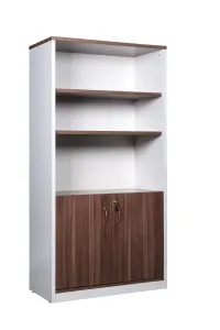 GP Office 2 Door Cabinet with 3 Open Shelves – Casnan thumbnail 1