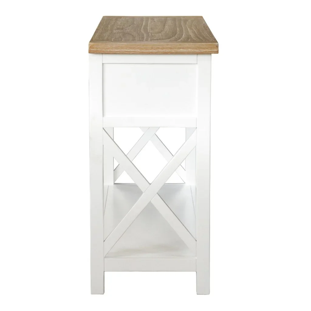 VI Shellwood Solid Timber 2 Drawer Console Table