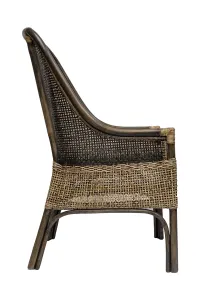 CR Albany Natural Rattan Dining Armchair thumbnail 4