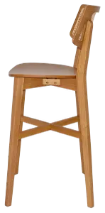 EZ Phoenix Solid Timber Framed Rattan Back Barstool thumbnail 2