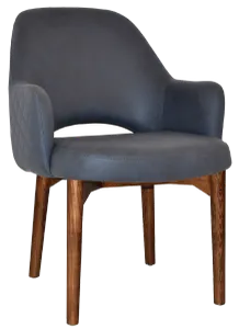 EZ Albury Walnut Stained Timber Frame Upholstered Hospitality Dining Armchair - XL thumbnail 19