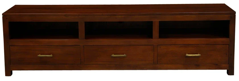 CT Paris Solid Timber 3 Drawer Low Entertainment Unit