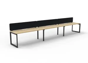RL Infinity Loop Leg Single Sided Workstation with Black Eco Panel Screen thumbnail 6