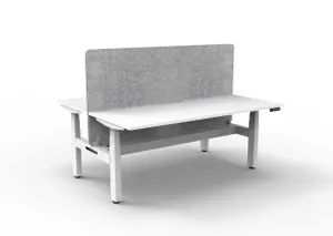 RL Boost+ Height Adjustable 2 User Back to Back Workstation with Grey Eco Panel Screen thumbnail 8