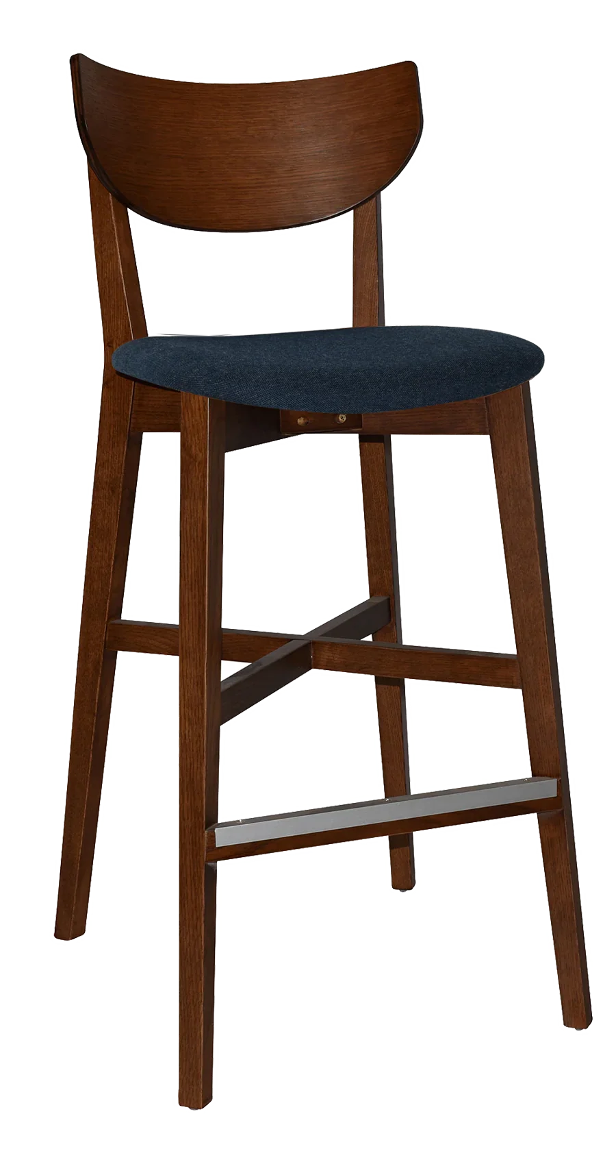 EZ Rialto Light Walnut Stained Solid Timber Framed Barstool