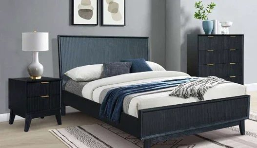 VI Ella Solid Timber 2 Drawer Bedside