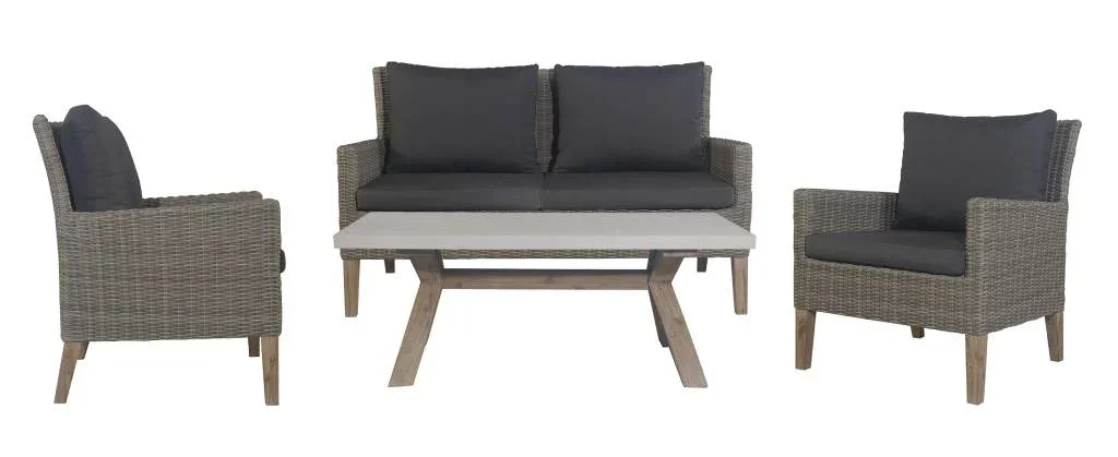 VI Paso Rattan Outdoor Sofa with Coffee Table Set