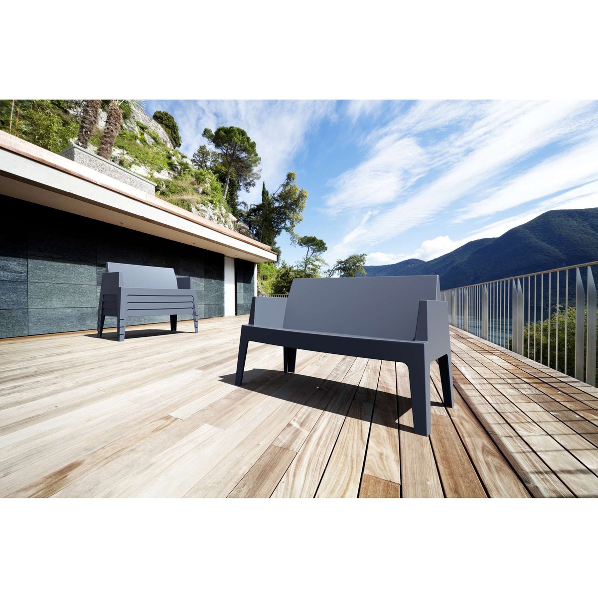 FL Siesta Box Outdoor Sofa