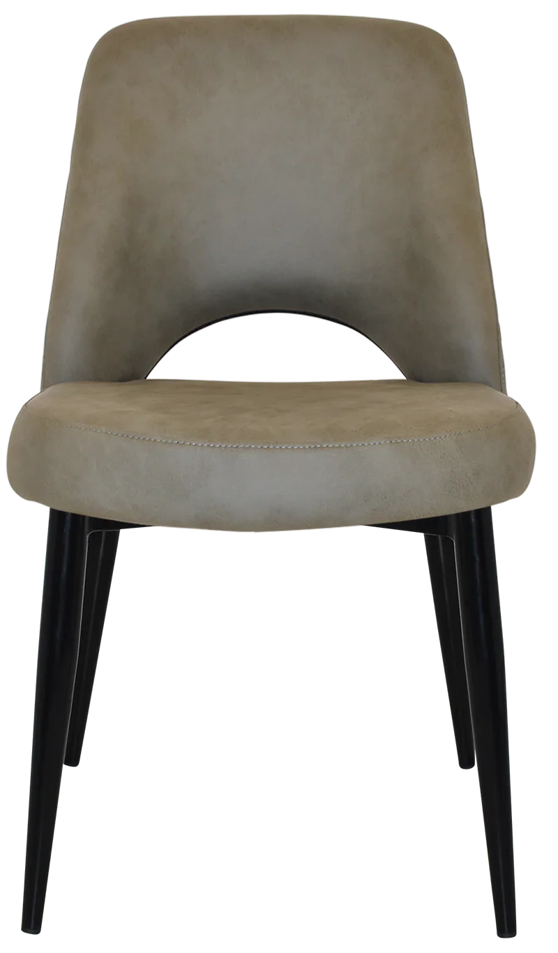 EZ Albury Black Metal Leg Upholstered Hospitality Dining Chair