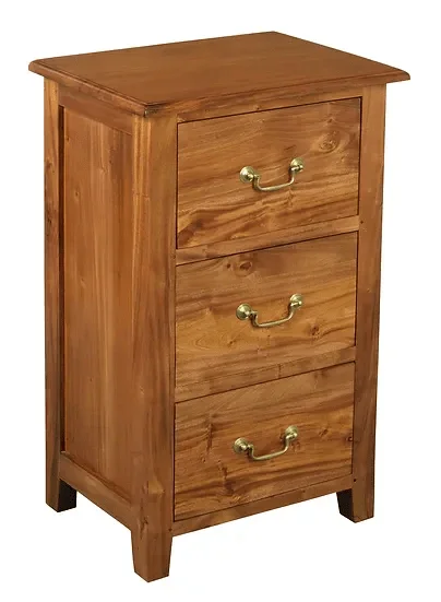 CT Tasmania Solid Timber 3 Drawer Lamp Table