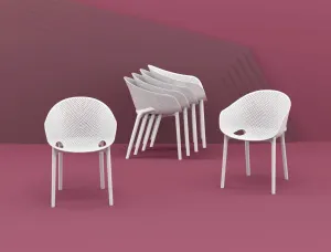 FL Sky Pro Hospitality Stacking Outdoor Dining Chair thumbnail 1
