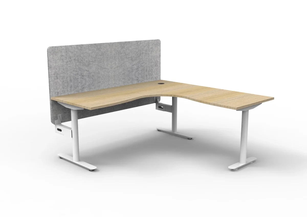 RL Halo Static Corner Workstation with Eco Panel Screen thumbnail 2