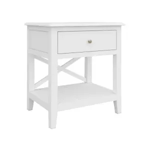 VI Hamilton Solid Timber 1 Drawer Side Table thumbnail 1