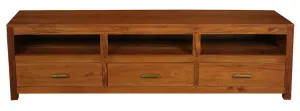 CT Paris Solid Timber 3 Drawer Low Entertainment Unit thumbnail 5