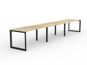 OL Anvil 3-User Workspace – Oak Top with Black Frame thumbnail 2