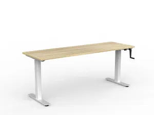 OL Agile Winder Height Adjustable Desk - White Frame thumbnail 16