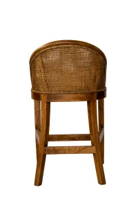 CR Alabama Timber Framed Rattan Back Fabric Seat Counter Stool thumbnail 11