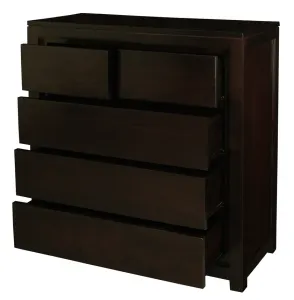 CT Amsterdam Solid Mahogany Timber 5 Drawer Tallboy thumbnail 4