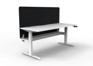 RL Boost Crank Single User Height Adjustable Workstation with Black Eco Panel Screen thumbnail 5