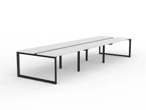 OL Anvil 6-User Double Sided Workspace – White Top with Black Frame thumbnail 7
