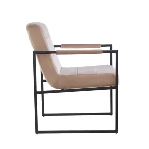 VI Conrad Velvet Upholstered Black Metal Legs Dining Chair thumbnail 3