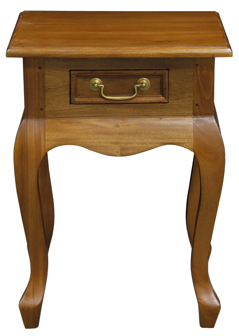 CT Queen Anne Solid Timber 1 Drawer Lamp Table