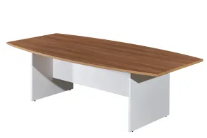 GP H-Base Boardroom Table - Virginia Walnut & White thumbnail 1