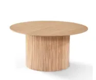 BT Miami Round Coffee Table Timber Pleated Base thumbnail 2