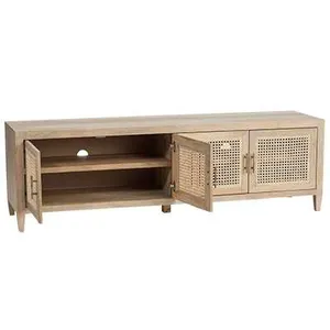SH Pearl Habour Solid Timber Rattan 4 Door Entertainment Unit thumbnail 2