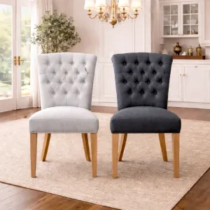 MF Dianne Fabric Upholstered Timber Leg Dining Chair thumbnail 5
