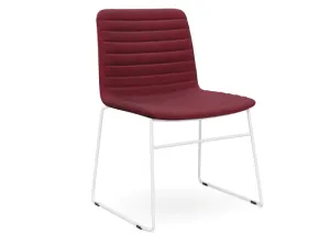 DD Nikola White Sled Base Fabric Upholstered Chair thumbnail 2