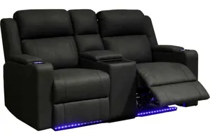 VI Academy Fabric Upholstered 2 Seater Electric Recliner Lounge with Console thumbnail 2