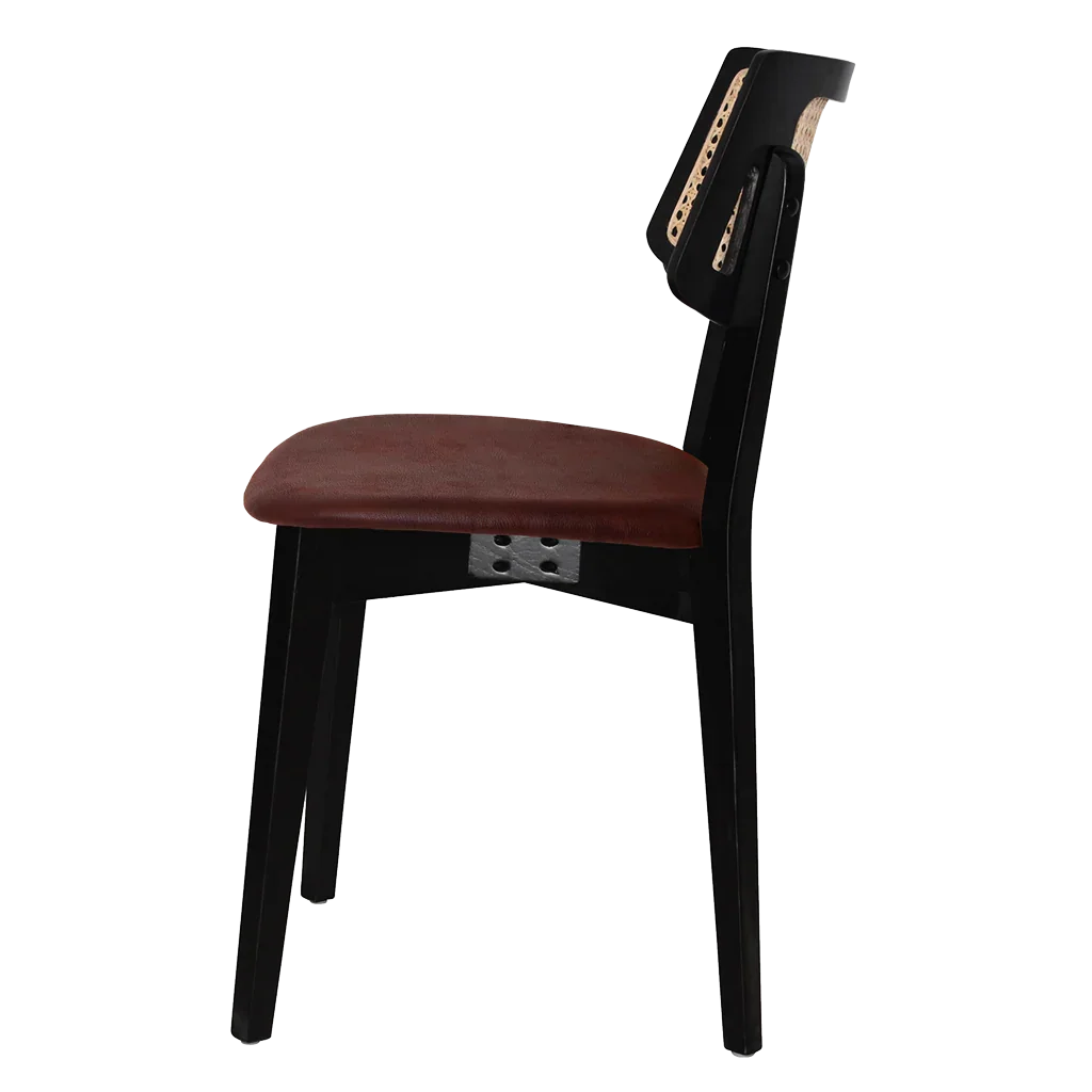 EZ Phoenix Solid Timber Framed Rattan Back Hospitality Dining Chair
