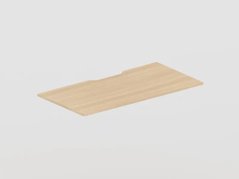 GP OMsystem Rectangular Desk Top with Scallop Cut