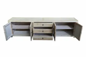 MF Chinese Antique Reproduction Recycled Timber 4 Door 3 Drawer TV Unit 250cm thumbnail 3