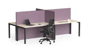 OL Edge25 Floor Mounted Desk Screen - White Frame thumbnail 3