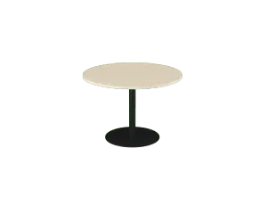 OL Metal Disc Base Round Meeting Table thumbnail 1