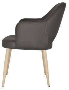 EZ Albury Birch Colour Metal Leg Upholstered Hospitality Dining Armchair thumbnail 9