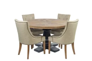 VI Monte Fabric Upholstered Timber Leg Dining Chair thumbnail 6