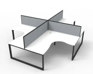 RL Infinity Loop 4 People Corner Workstation with SHUSH30 Screen thumbnail 8