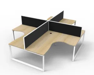 RL Infinity Loop 4 People Corner Workstation with SHUSH30 Screen thumbnail 5