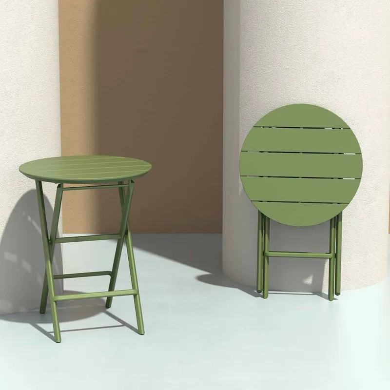 FL Siesta Helen Hospitality Outdoor Round Folding Table