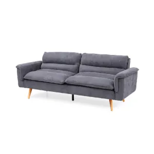 HE Richi Fabric Upholstered Timber Leg 2 Seater Sofa Bed thumbnail 1