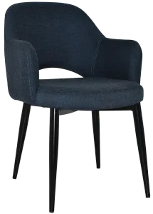 EZ Albury Black Metal Leg Upholstered Hospitality Dining Armchair thumbnail 11