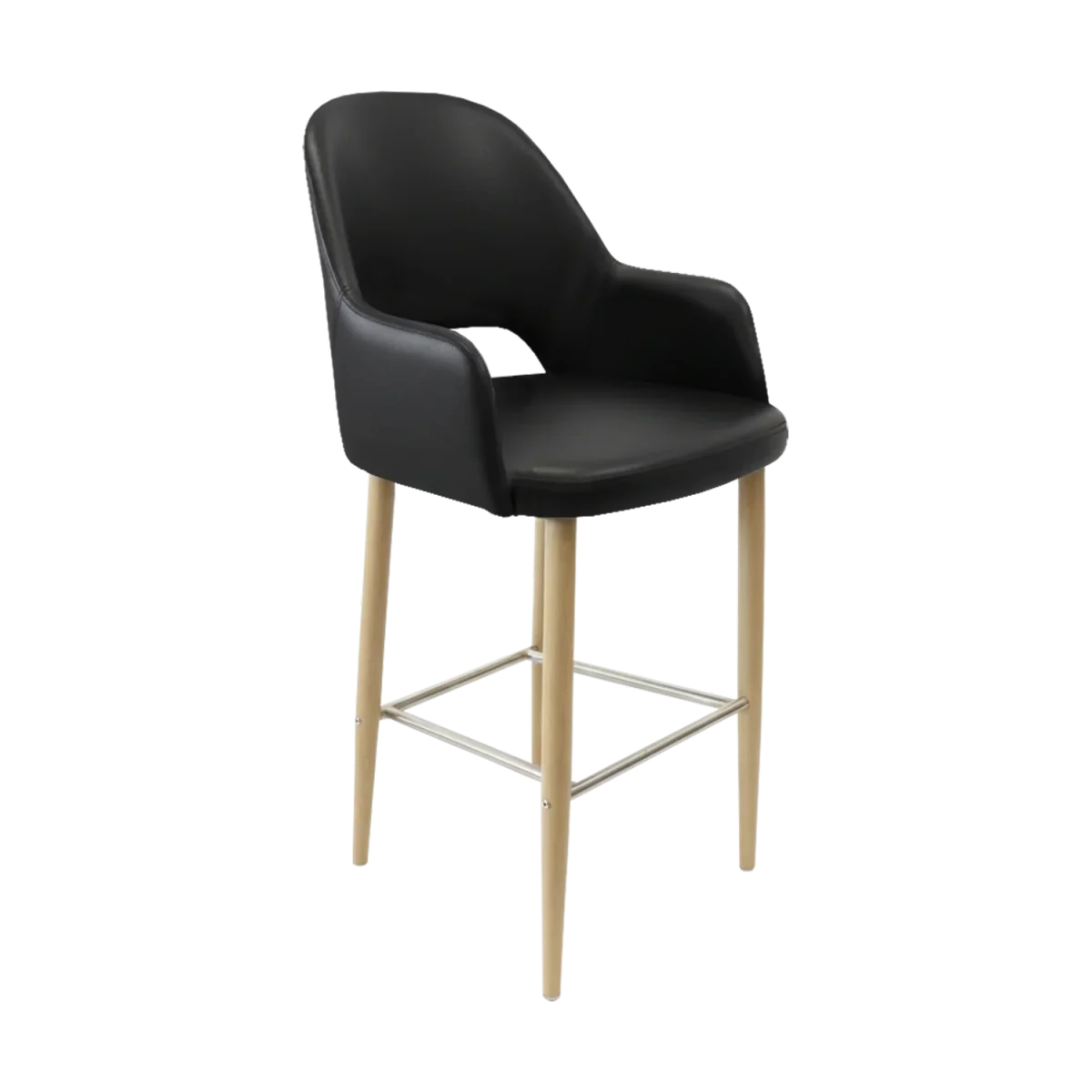 FL Orleans Bourbon Upholstered Seat Aluminium Frame Hospitality Barstool