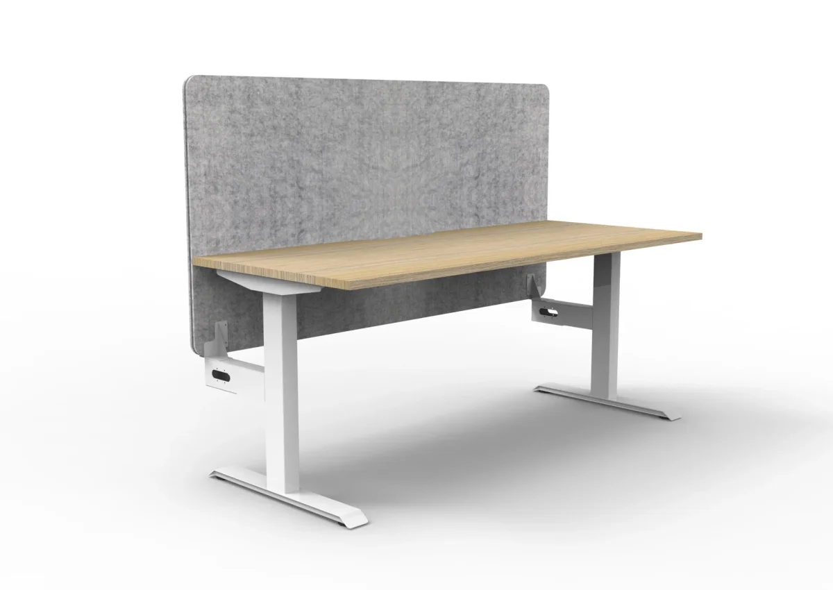 RL Boost Static Single Sided Workstation with Grey Eco Panel Screen