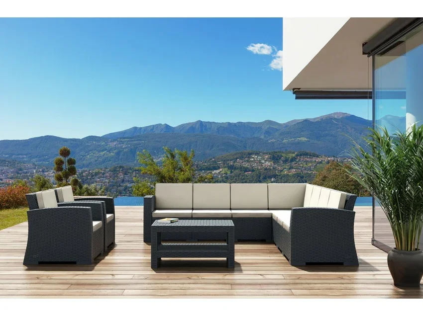 FL Monaco Hospitality Moulded Resin Outdoor Lounge Table thumbnail 7