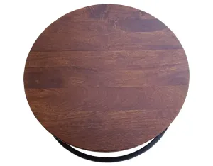 VI Talisman Round Coffee Table Set of 2Pc - Solid Timber Top Metal Base thumbnail 3