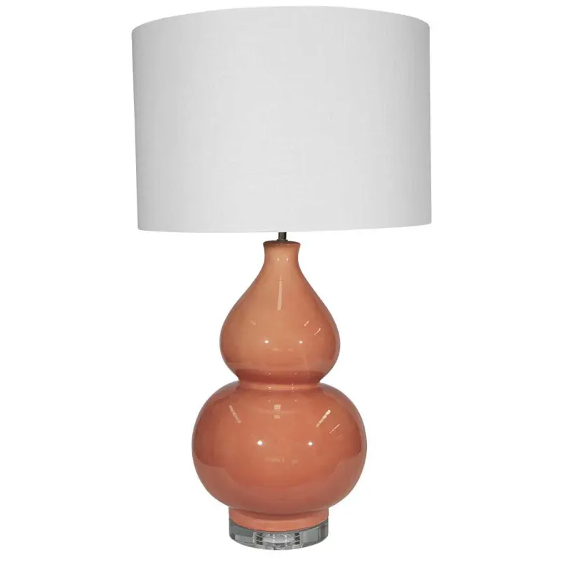 SH Clermont Papaya Orange Ceramic Base Lamp